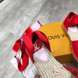 Replica Louis Vuitton LV Escale Starboard Flat Espadrille Red 2