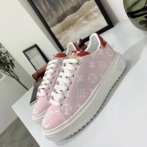 Replica Louis Vuitton Rose/Rouge Time Out Sneaker 2