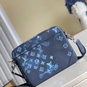 Replica Louis Vuitton Trio Messenger Bag Ink Watercolor Leather M57840 2