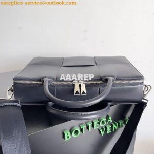 Replica Bottega Veneta BV Arco Briefcase Intreccio leather 680120 Blac 2