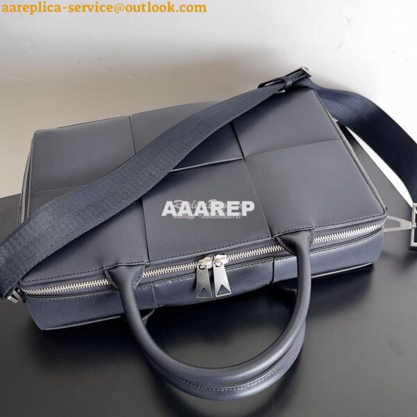 Replica Bottega Veneta BV Arco Briefcase Intreccio leather 680120 Blac 5