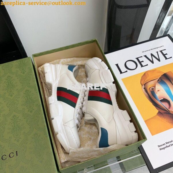 Replica Gucci Sneaker with Web 624701 Blue 3