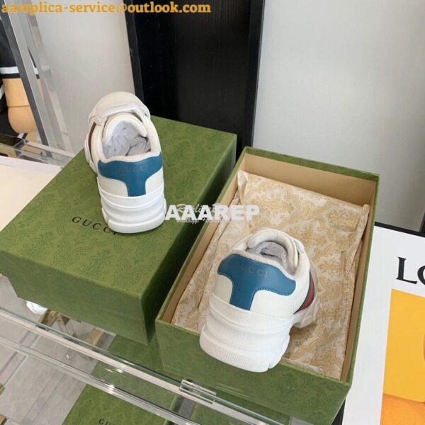 Replica Gucci Sneaker with Web 624701 Blue 8