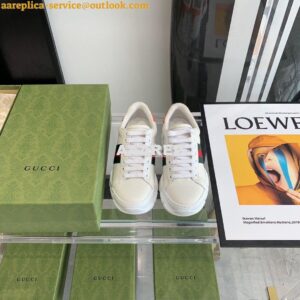 Replica Gucci Sneaker with Web 624701 Orange 2