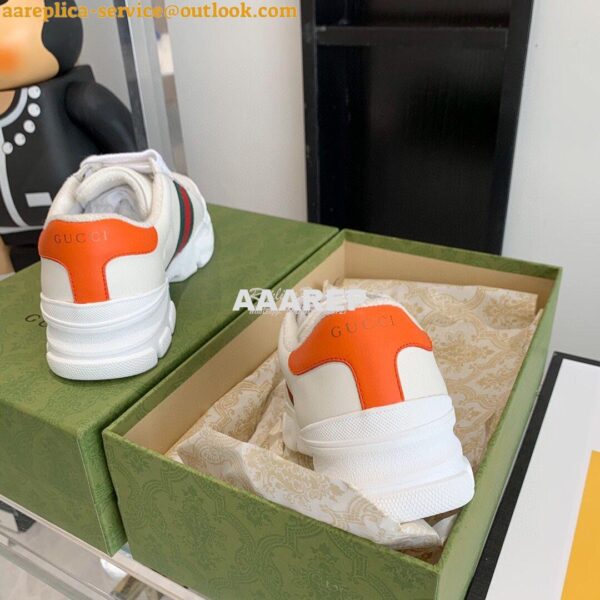 Replica Gucci Sneaker with Web 624701 Orange 7