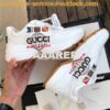 Replica Gucci Women Men's Rhyton Leather Sneaker with Metallic Logo 52 2