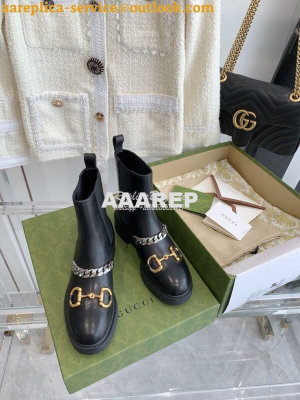 Replica Gucci Women's Chelsea Boot With Chain 670393 9