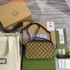 Replica Gucci 447632 GG Marmont Multicolour Small Shoulder Bag Blue 2