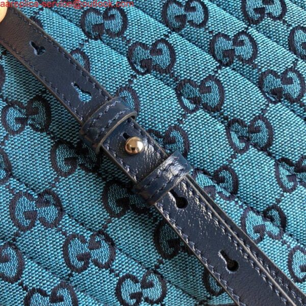 Replica Gucci 447632 GG Marmont Multicolour Small Shoulder Bag Blue 9