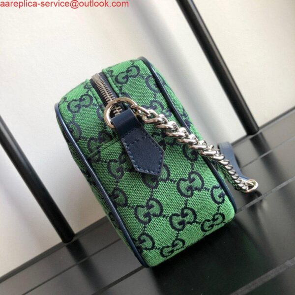 Replica Gucci 447632 GG Marmont Multicolour Small Shoulder Bag Green 7