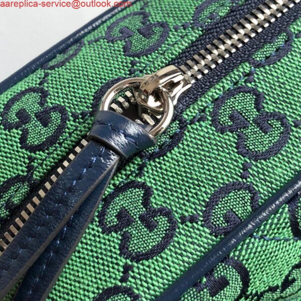 Replica Gucci 447632 GG Marmont Multicolour Small Shoulder Bag Green 9