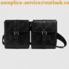 Replica Gucci Belt Bag In Black GG Embossed Perforated Leather 2