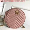 Replica Gucci 550154 GG Marmont Mini Round Shoulder Bag Brown