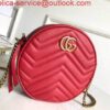 Replica Gucci 550154 GG Marmont Mini Round Shoulder Bag White