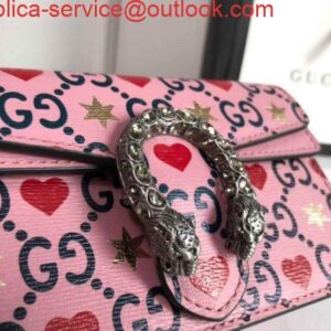 Replica Gucci 476432 GG Dionysus Super Mini Leather Bag Pink 2