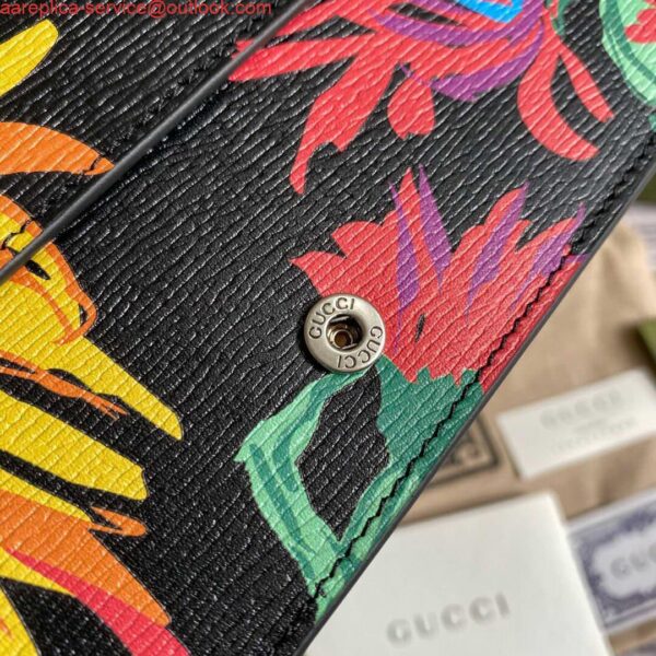 Replica Gucci 476432 Ken Scott Print Dionysus Super Mini Bag Black Leather 8