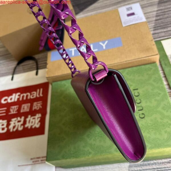 Replica Gucci 724713 Gucci Horsebit 1955 mini bag Purple 3