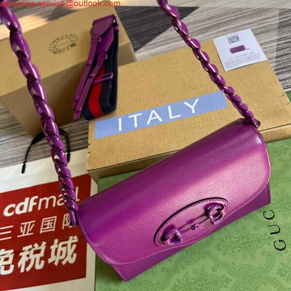 Replica Gucci 724713 Gucci Horsebit 1955 mini bag Purple 3