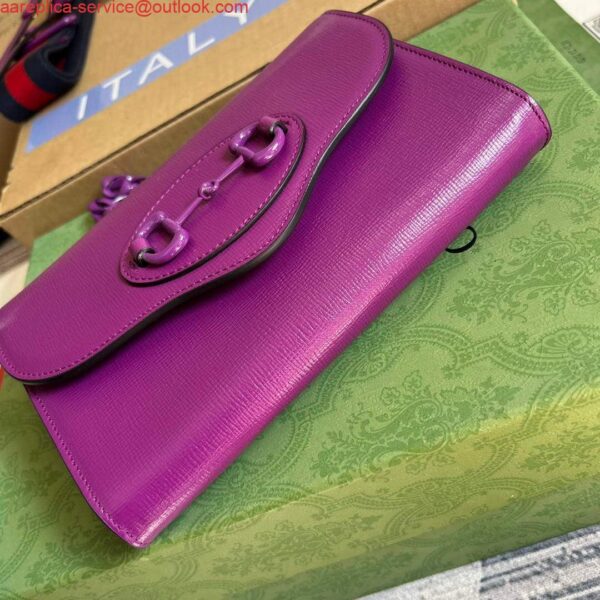 Replica Gucci 724713 Gucci Horsebit 1955 mini bag Purple 6