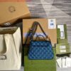 Replica Gucci 583571 GG Marmont Multicolour mini top handle bag Blue and Beige 2