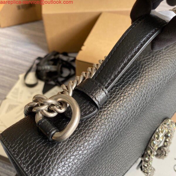 Replica Gucci 621512 Dionysus GG Top Handle Bag Black 6