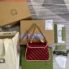 Replica Gucci 583571 GG Marmont Multicolour mini top handle bag Rose red