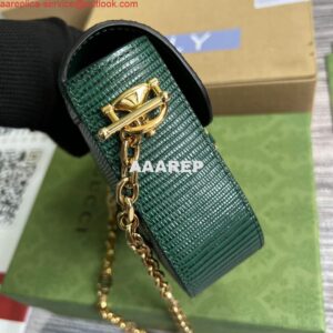 Replica Gucci Horsebit 1955 lizard mini bag 675801 green leather 2