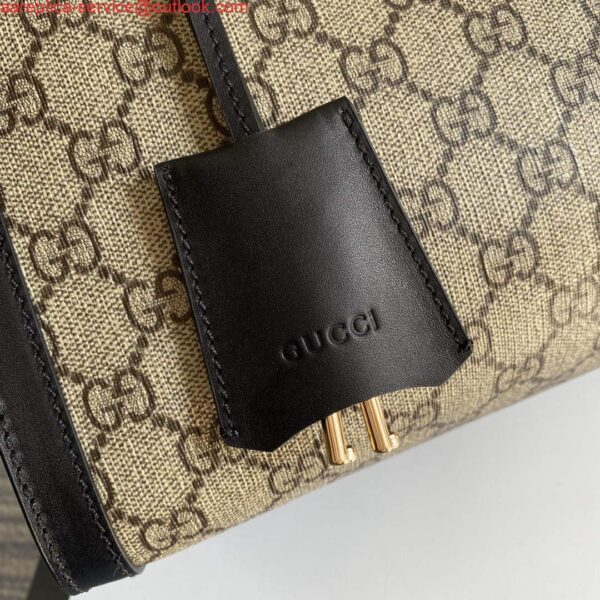 Replica Gucci 479197 Padlock Medium GG Shoulder Bag Black 6