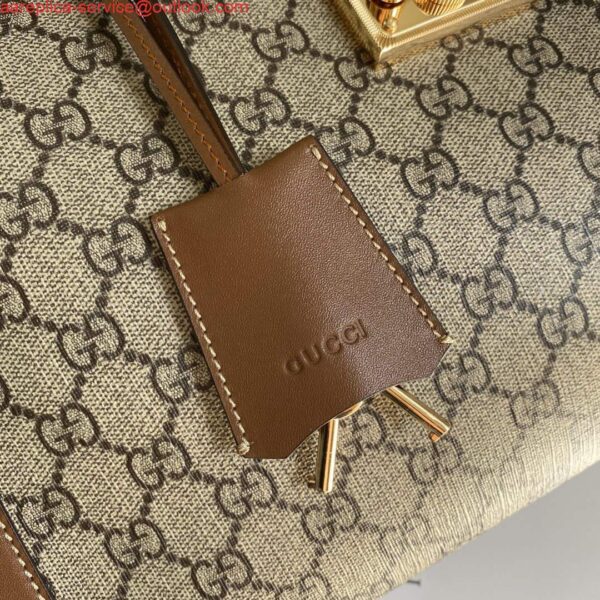 Replica Gucci 479197 Padlock Medium GG Shoulder Bag Brown 8