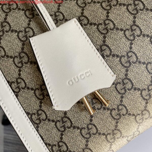 Replica Gucci 479197 Padlock Medium GG Shoulder Bag White 5