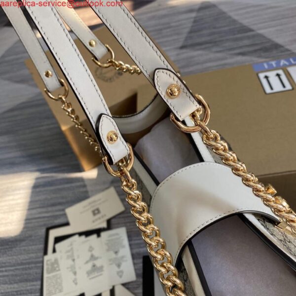 Replica Gucci 479197 Padlock Medium GG Shoulder Bag White 6