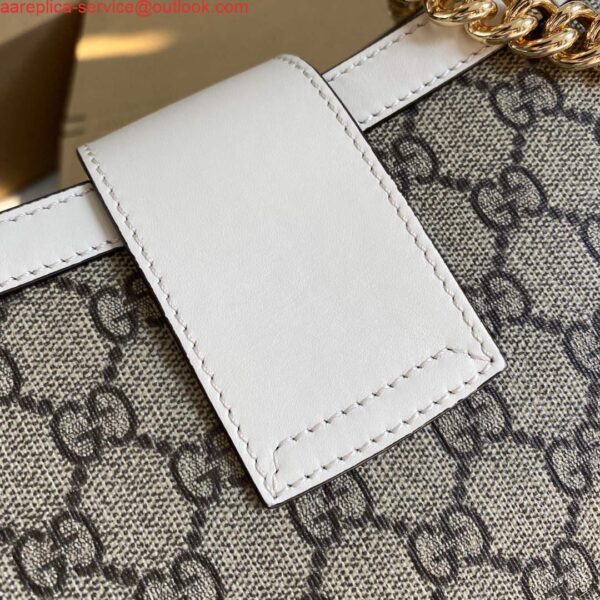 Replica Gucci 479197 Padlock Medium GG Shoulder Bag White 7