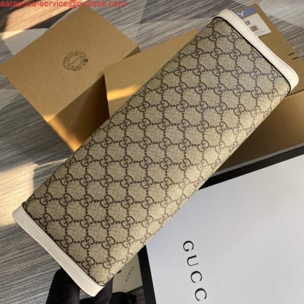 Replica Gucci 479197 Padlock Medium GG Shoulder Bag White 8