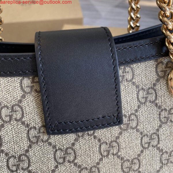 Replica Gucci 498156 Padlock GG Small Shoulder Bag Black 5