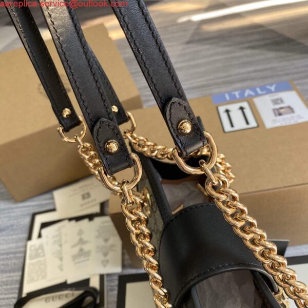 Replica Gucci 498156 Padlock GG Small Shoulder Bag Black 6