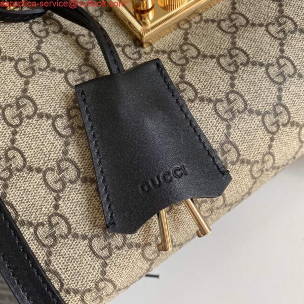 Replica Gucci 498156 Padlock GG Small Shoulder Bag Black 8