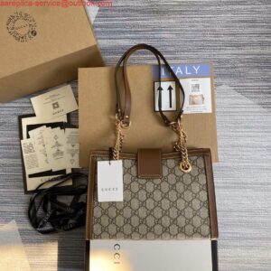 Replica Gucci 498156 Padlock GG Small Shoulder Bag Brown