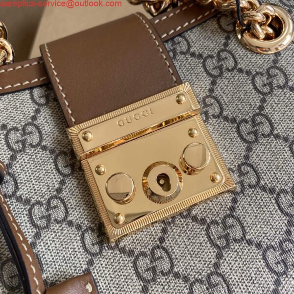 Replica Gucci 498156 Padlock GG Small Shoulder Bag Brown 7