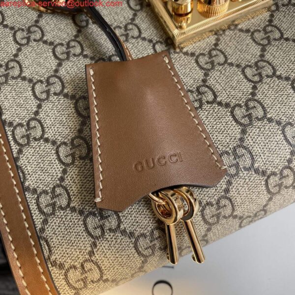 Replica Gucci 498156 Padlock GG Small Shoulder Bag Brown 8