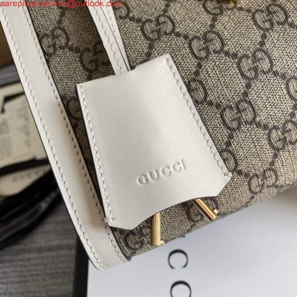 Replica Gucci 498156 Padlock GG Small Shoulder Bag White 6