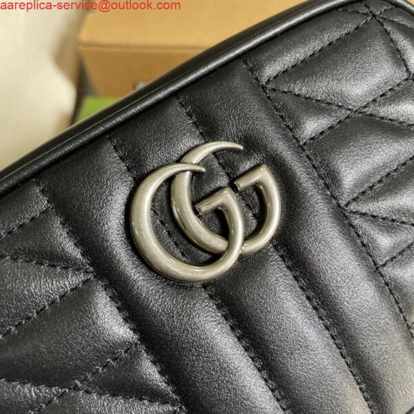 Replica Gucci 634936 GG Marmont Mini Shoulder Bag Black 5