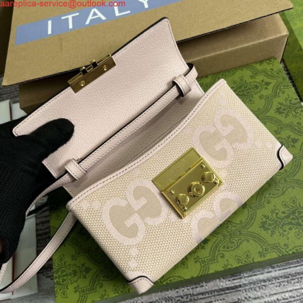 Replica Gucci 652683 Padlock Jumbo GG Mini Bag Light pink 9