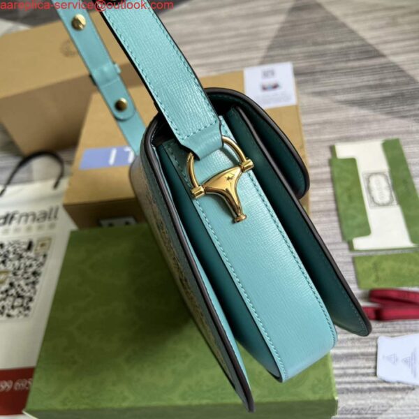 Replica Gucci Horsebit 1955 shoulder bag 602204 Blue 4