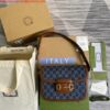 Replica Gucci Horsebit 1955 shoulder bag 602204 Blue