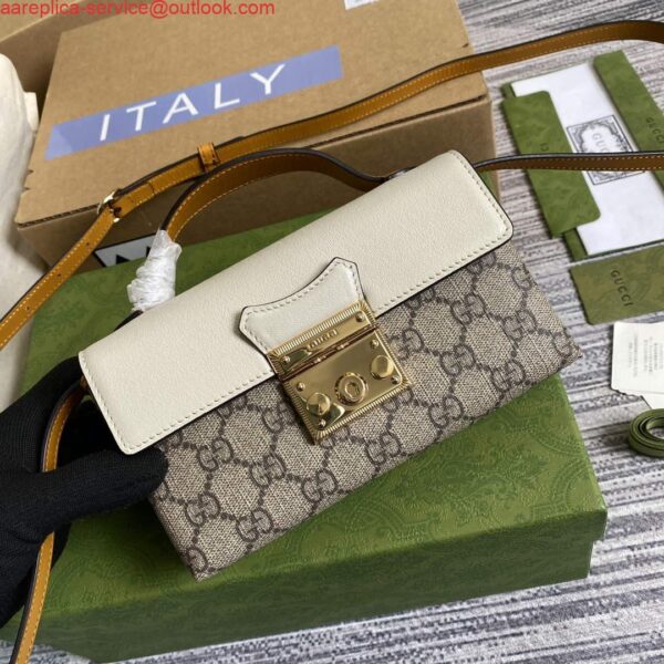 Replica Gucci 652683 Padlock Mini Bag Ivory and burnt orange 4