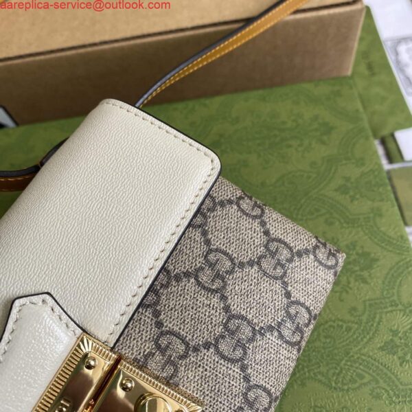 Replica Gucci 652683 Padlock Mini Bag Ivory and burnt orange 7