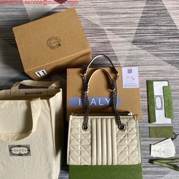 Replica Gucci 681483 GG Marmont small tote bag Beige 3