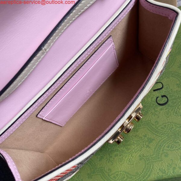 Replica Gucci 652683 Padlock Mini Bag Pink and White 8