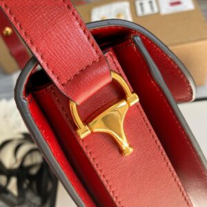 Replica Gucci Horsebit 1955 shoulder bag 602204 Red leather 2