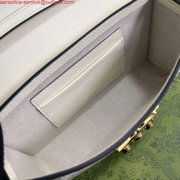 Replica Gucci 652683 Padlock Mini Bag White leather animal print 10